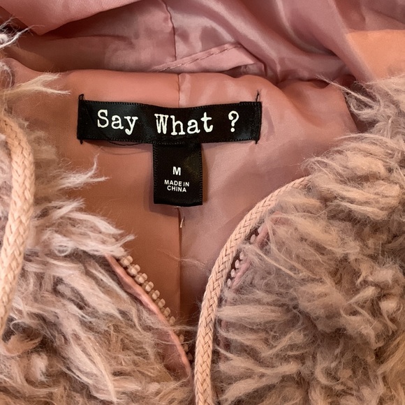 Super soft fuzzy bomber jacket with hood - Picture 2 of 5